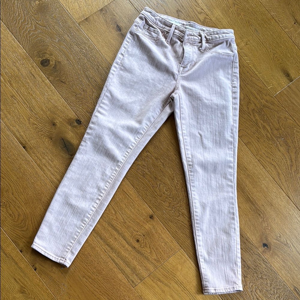 Mossimo blush pink high rise, crop jeggings size2/26R